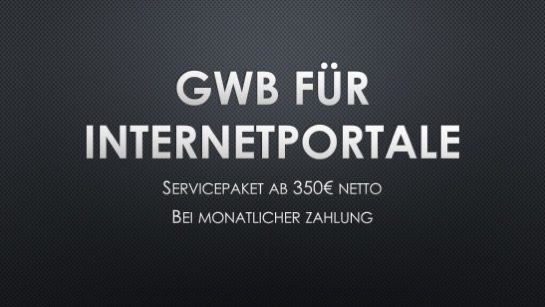 Bestellung GWB für Internetportale mit Glücksspielangeboten, monatlich